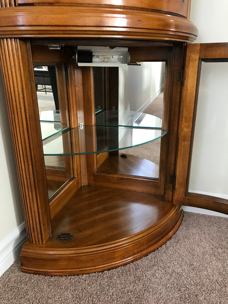 Curio Cabinet Solid Wood Corner Unit