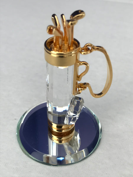 Swarovski Crystal Miniature - Golf Bag and Clubs