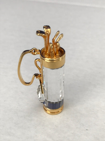 Swarovski Crystal Miniature - Golf Bag and Clubs