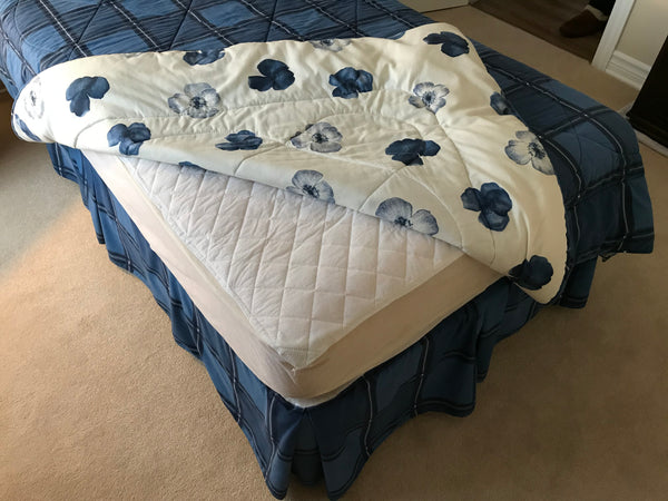 Twin bed set, headboard, mattress set, reversible comforter