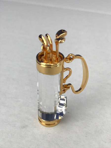 Swarovski Crystal Miniature - Golf Bag and Clubs