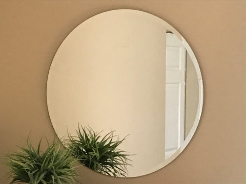 Contemporary Mirror (round with beveled edge)
