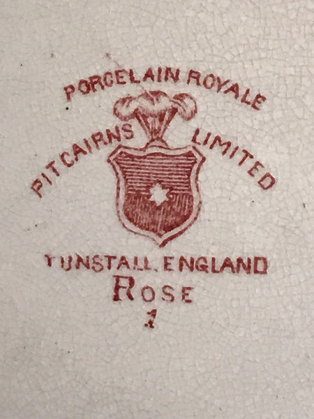 Porcelain Royale, Pitcairns Limited, Tunstall, England, Rose 1